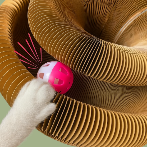 Griffoir en spirale interactif pour chats